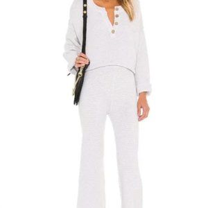 Free People Hailee Knit Set in Ivory Heather - Size M